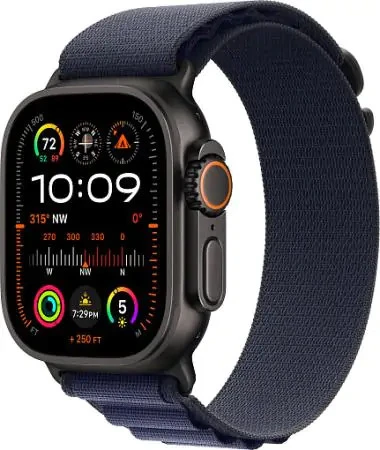 Умные часы Apple Watch Ultra 2 2024 49mm Black Titanium Case with Navy Alpine Loop (S)