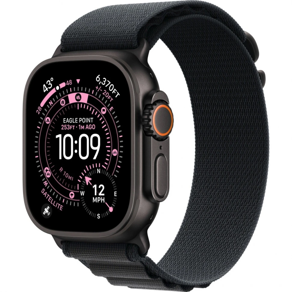 Умные часы Apple Watch Ultra 3 2025 49mm Black Titanium Case with Black Alpine Loop (S)