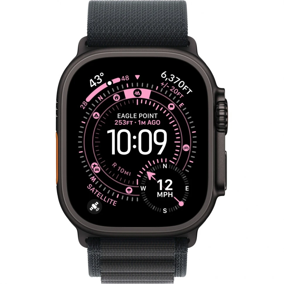 Умные часы Apple Watch Ultra 3 2025 49mm Black Titanium Case with Black Alpine Loop (S)