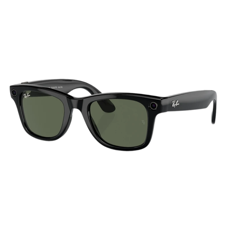 Умные очки Ray-Ban Wayfarer Shiny Black/G15 Green (RW4006)