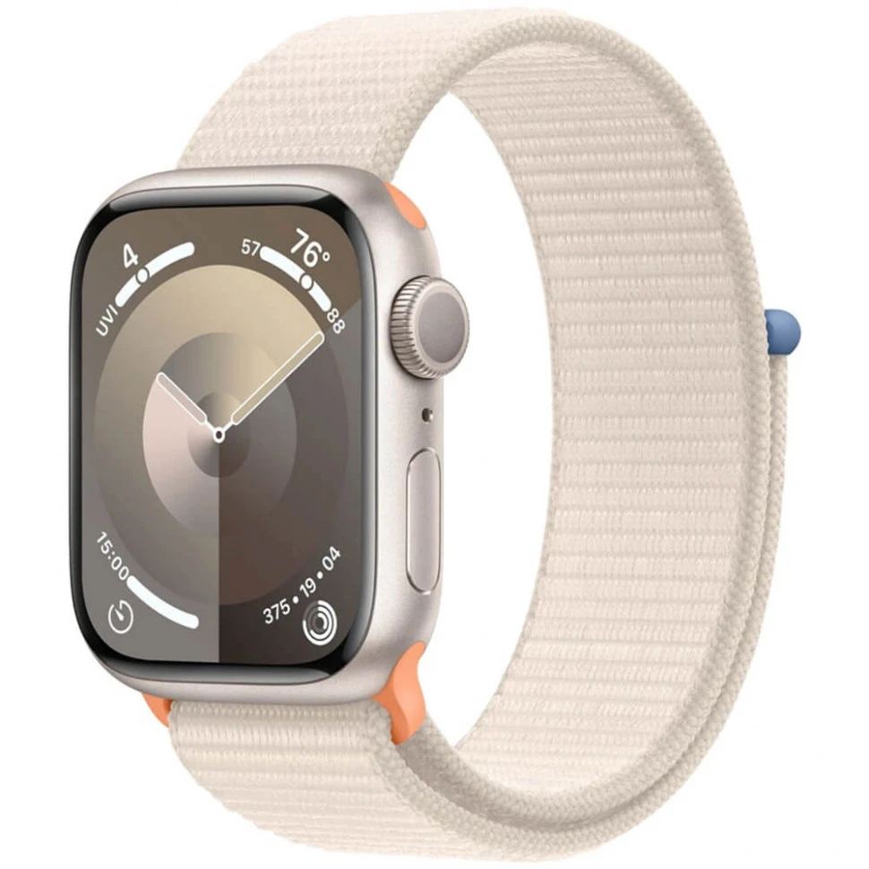 Умные часы Apple Watch Series 9 45mm Starlight Aluminum Case with Starlight Sport Loop
