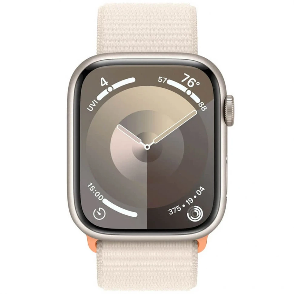 Умные часы Apple Watch Series 9 45mm Starlight Aluminum Case with Starlight Sport Loop