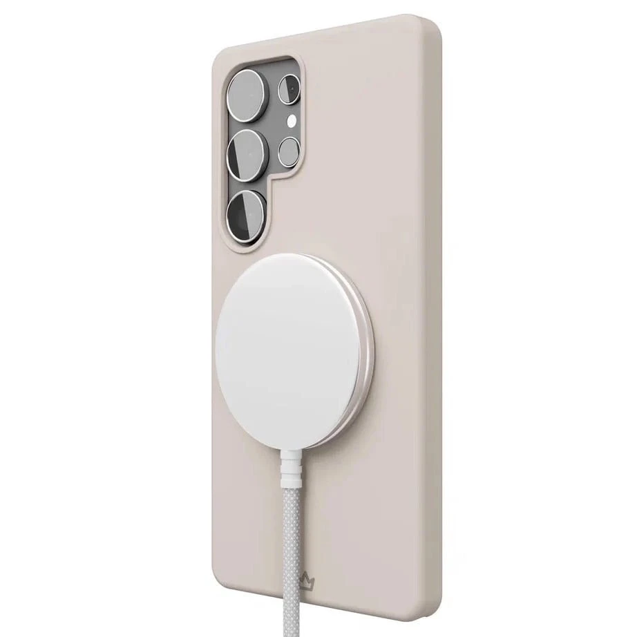 Чехол защитный VLP Aster Case с MagSafe для Samsung Galaxy S25 Ultra Песочный
