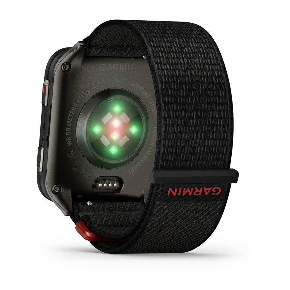 Умные часы Garmin Venu X1 Black with Slate Titanium Caseback and Black ComfortFit Nylon Band (010-02980-00)
