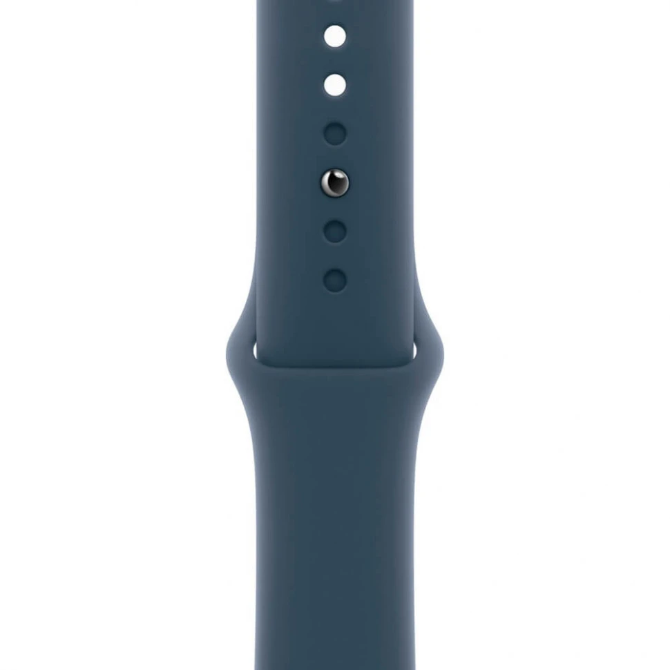Умные часы Apple Watch Series 9 41mm Silver Aluminum Case with Storm Blue Sport Band (S/M)