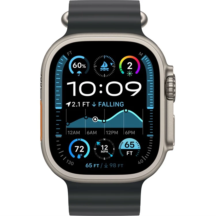 Умные часы Apple Watch Ultra 2 2024 49mm Natural Titanium Case with Black Ocean Band