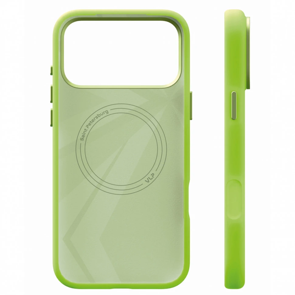 Чехол защитный VLP Aster Pro Case MagSafe для iPhone 17 Pro Max Лайм