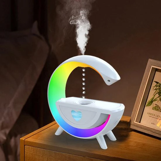 Антигравитационный увлажнитель воздуха с RGB Т00К8 Белый