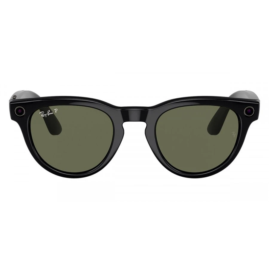 Умные очки Ray-Ban Headliner Shiny Black/Polarized G-15 Green (RW4009)