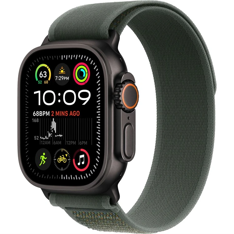 Умные часы Apple Watch Ultra 2 2024 49mm Black Titanium Case with Green Trail Loop (M/L)