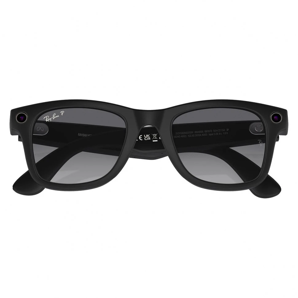 Умные очки Ray-Ban Wayfarer Matte Black/Polarized Graphite Gradient (RW4008)
