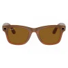 Умные очки Ray-Ban Wayfarer Shiny Caramel/Polarized Brown (RW4008)