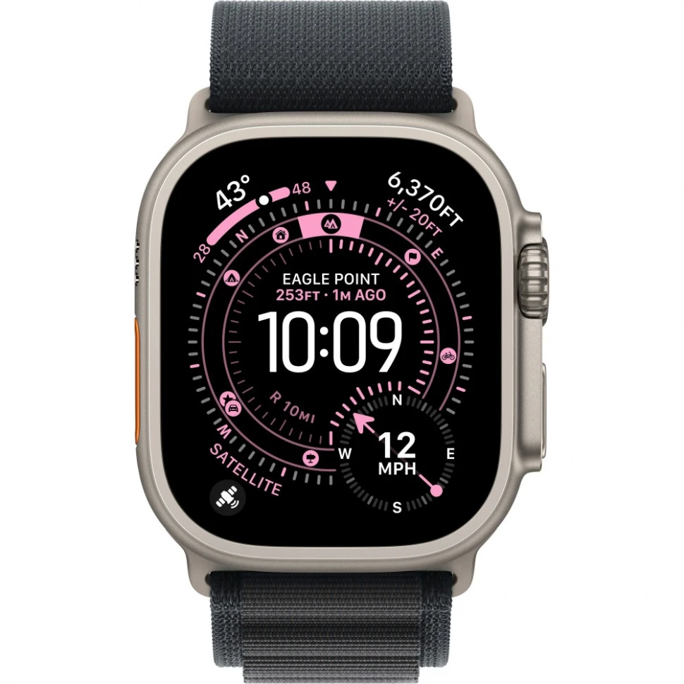 Умные часы Apple Watch Ultra 3 2025 49mm Natural Titanium Case with Black Alpine Loop (S)