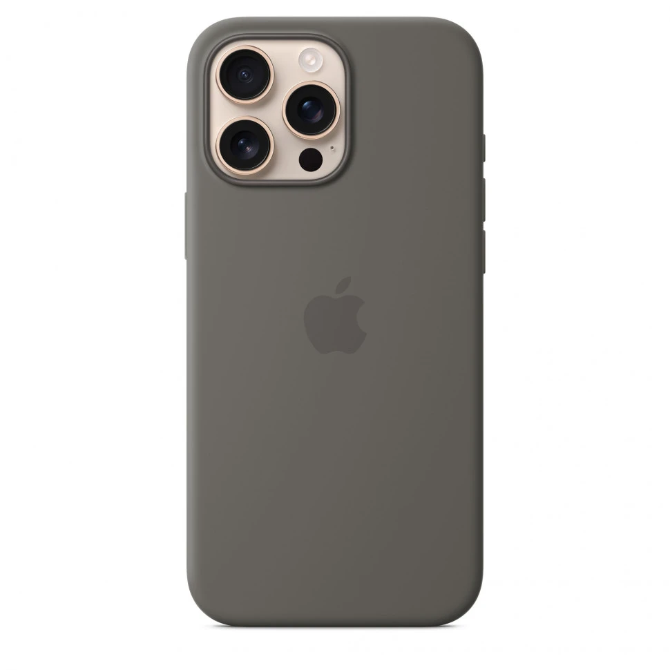 Чехол защитный Apple Silicone Case с MagSafe для iPhone 16 Pro Max Stone Gray
