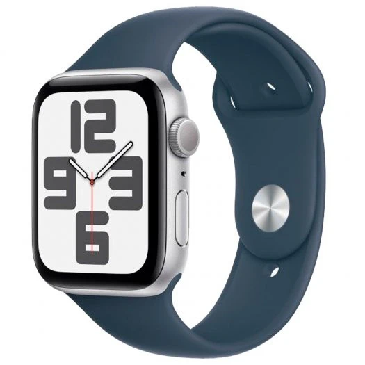 Умные часы Apple Watch SE 2023 44mm Silver Aluminum Case with Sport Band Storm Blue (M/L)