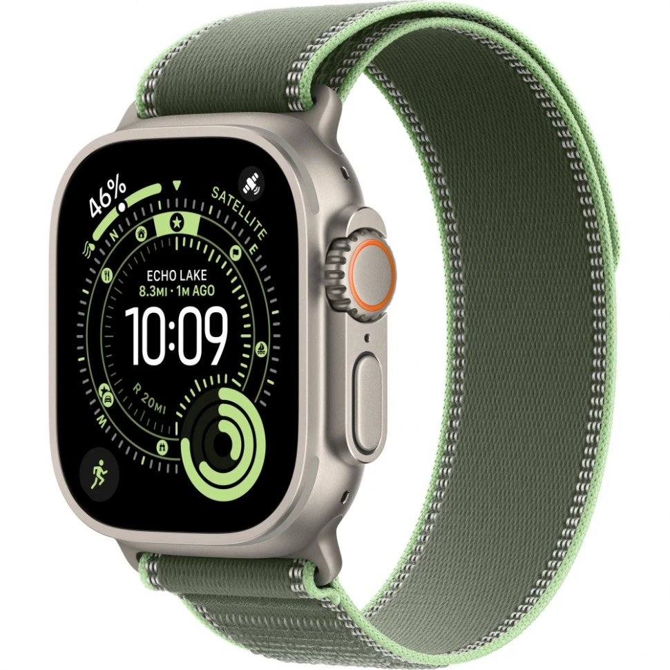 Умные часы Apple Watch Ultra 3 2025 49mm Natural Titanium Case with Green/Neon Trail Loop (S/M)