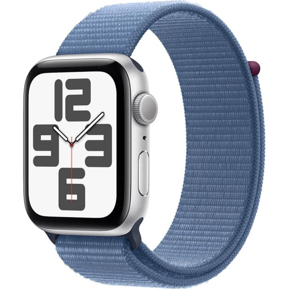 Умные часы Apple Watch SE 2023 44mm Silver Aluminum Case with Winter Blue Sport Loop