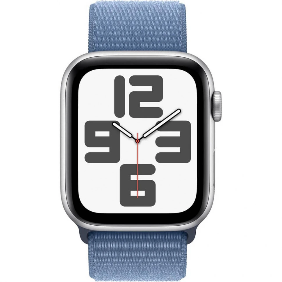 Умные часы Apple Watch SE 2023 44mm Silver Aluminum Case with Winter Blue Sport Loop