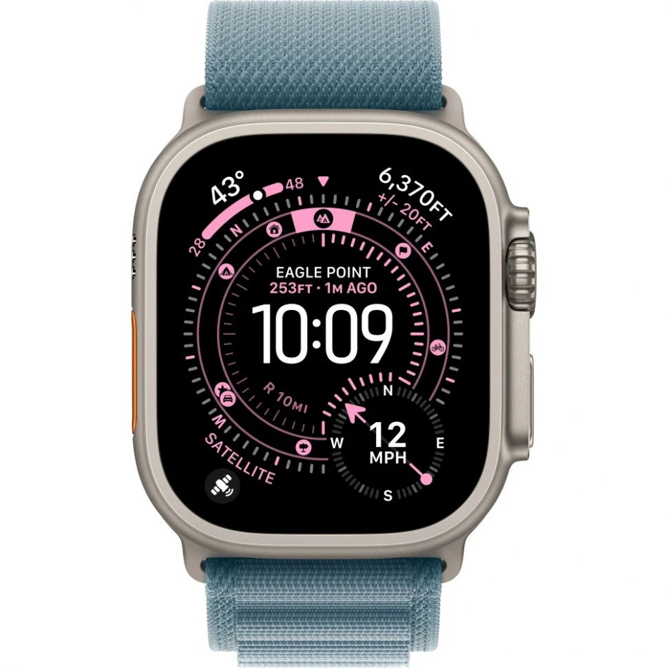 Умные часы Apple Watch Ultra 3 2025 49mm Natural Titanium Case with Light Blue Alpine Loop (M)