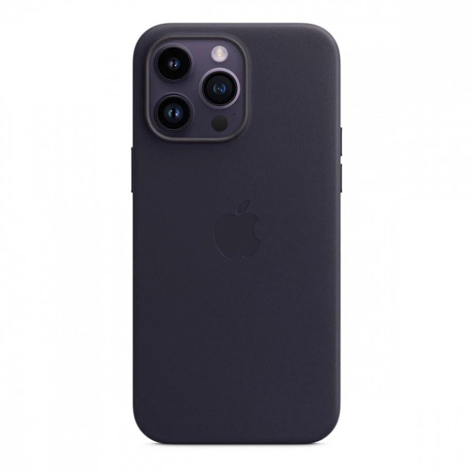 Чехол защитный Apple Leather Case MagSafe для iPhone 14 Pro Ink