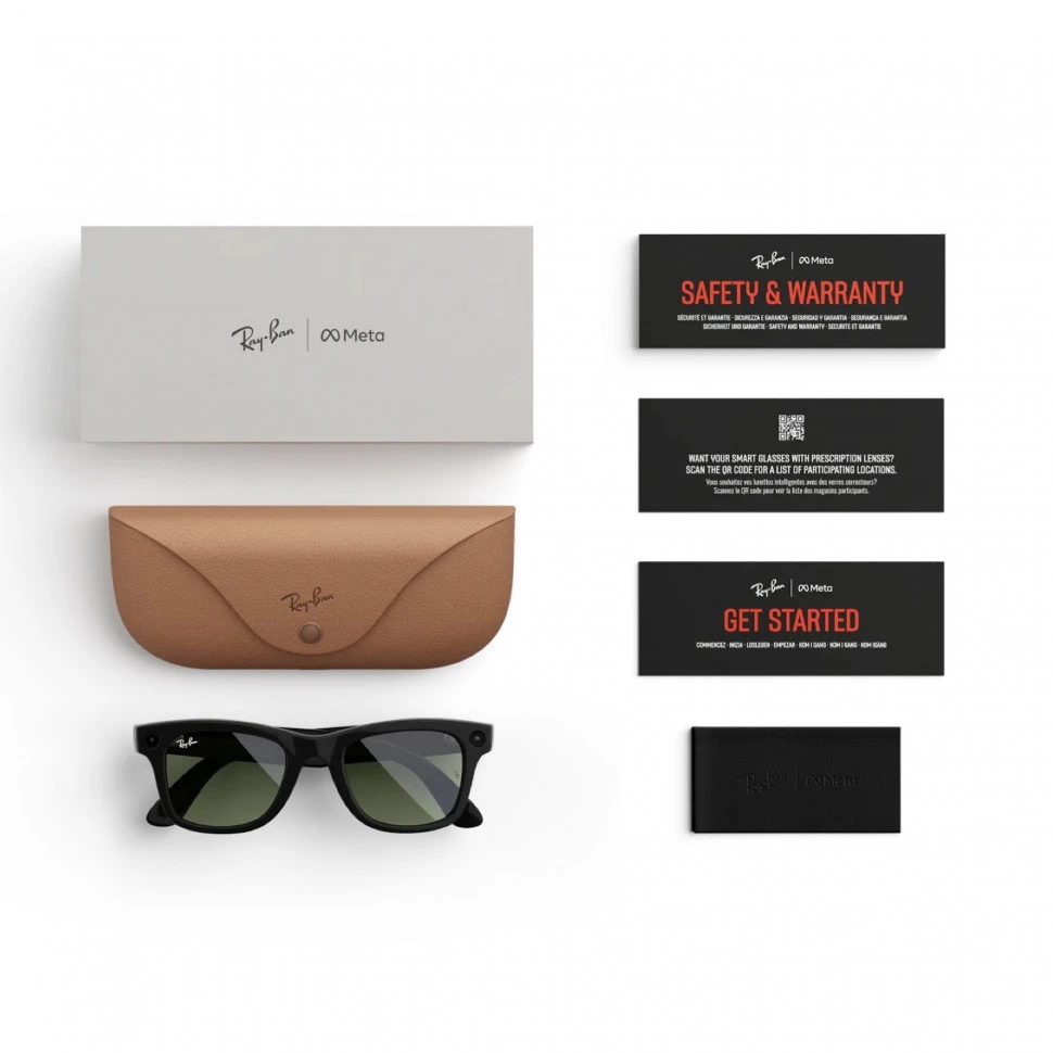 Умные очки Ray-Ban Wayfarer (Gen 2) Shiny Black G-15 Green (L)