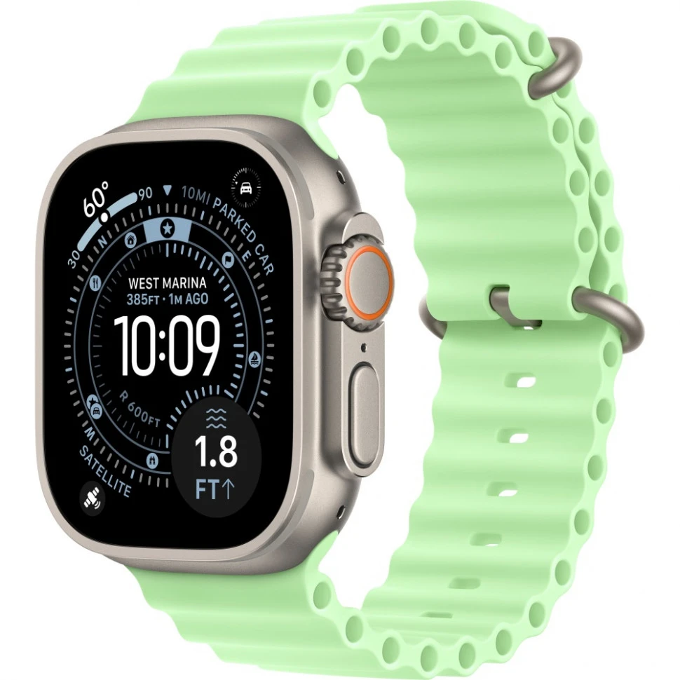 Умные часы Apple Watch Ultra 3 2025 49mm Natural Titanium Case with Neon Green Ocean Band