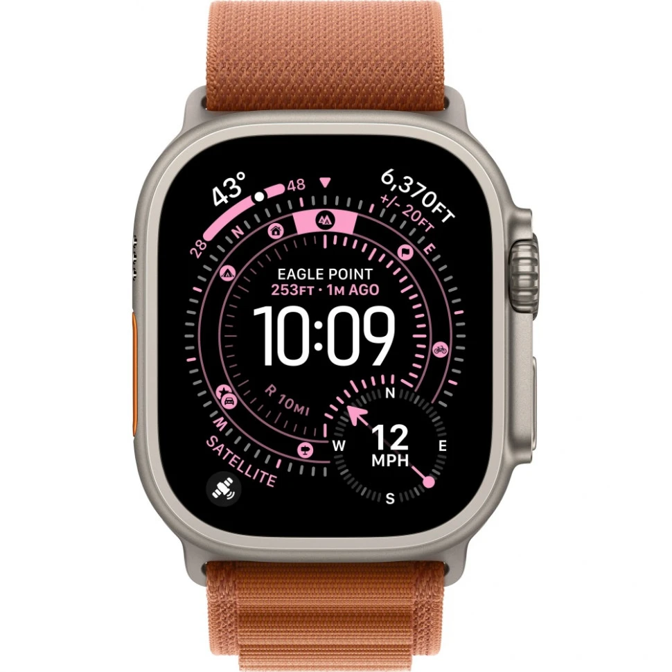 Умные часы Apple Watch Ultra 3 2025 49mm Natural Titanium Case with Terra Cotta Alpine Loop (L)