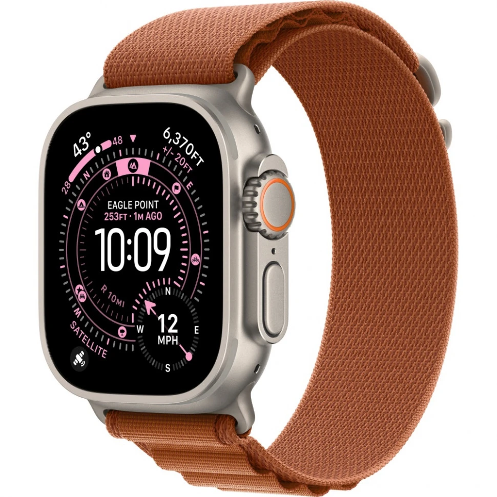 Умные часы Apple Watch Ultra 3 2025 49mm Natural Titanium Case with Terra Cotta Alpine Loop (S)